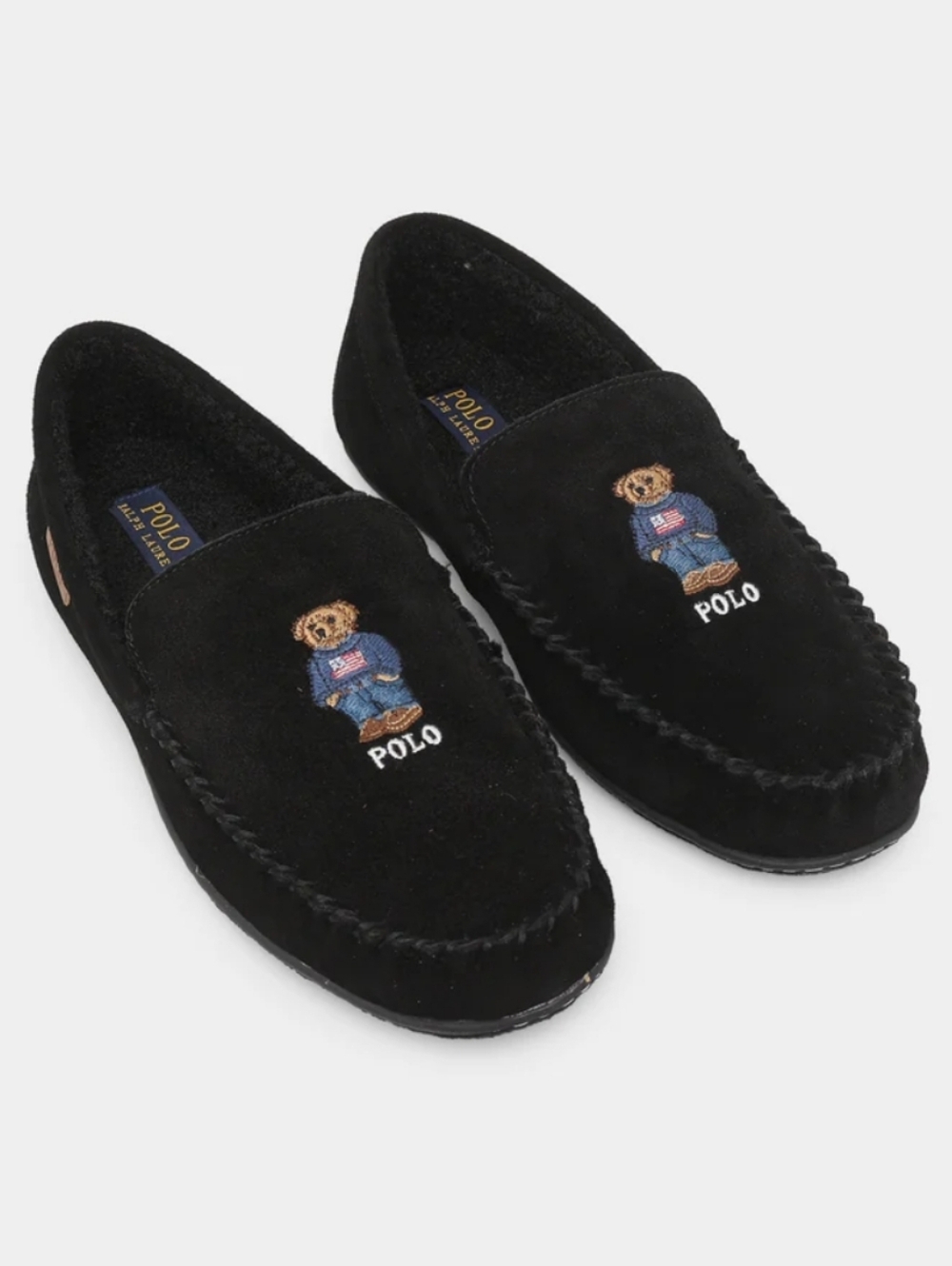 Polo Ralph Lauren Bear Faux-Shearling Slipper Little Boys Size 13 NWOB